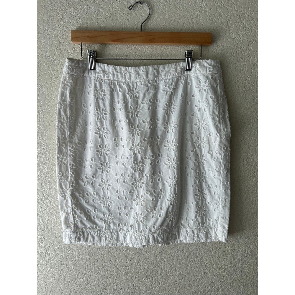 Cape‎ Cod Honeymoon Eyelet Skirt | White Embroidered Size 8